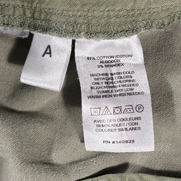 LOFT womens olive green The Monroe flat front 6" inseam chino shorts - size 16 - Picture 7 of 11